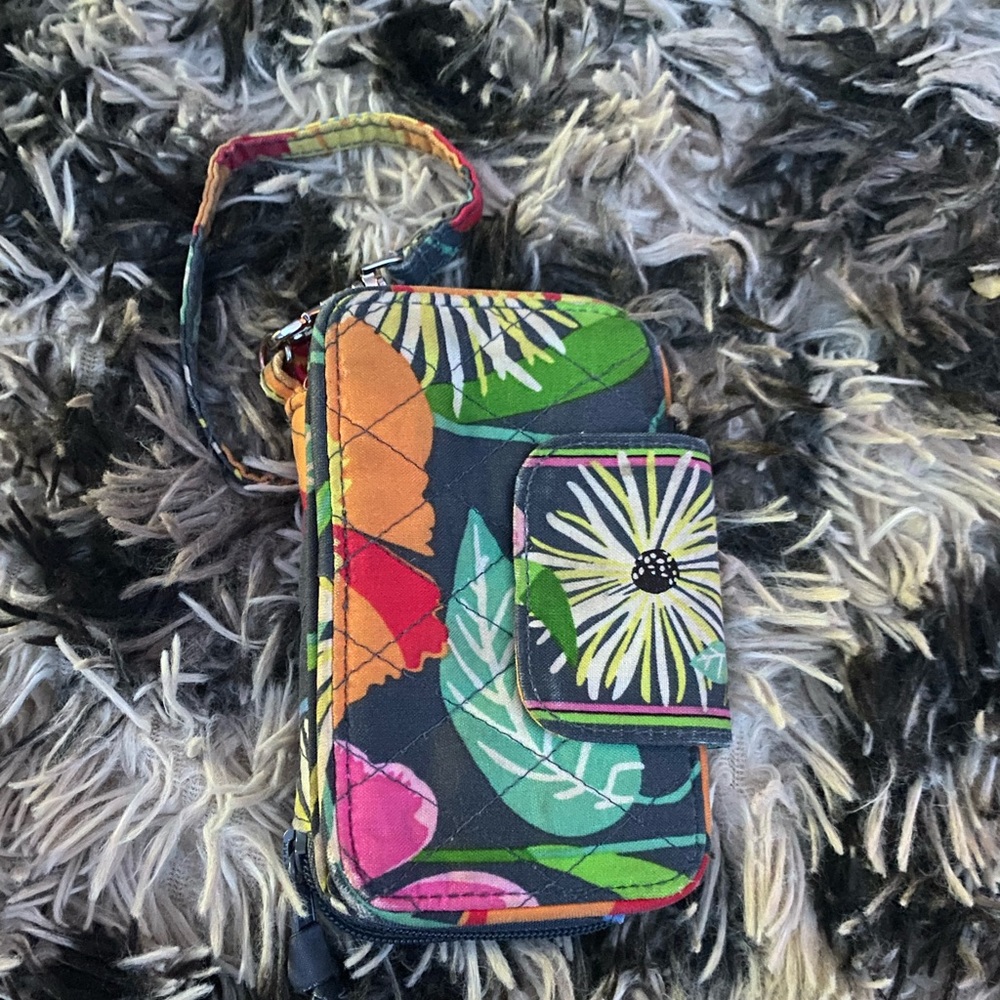 vera bradley wristlet cotton wallet